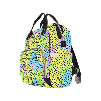 90s Pattern Print Design 2 Diaper Bag Backpack