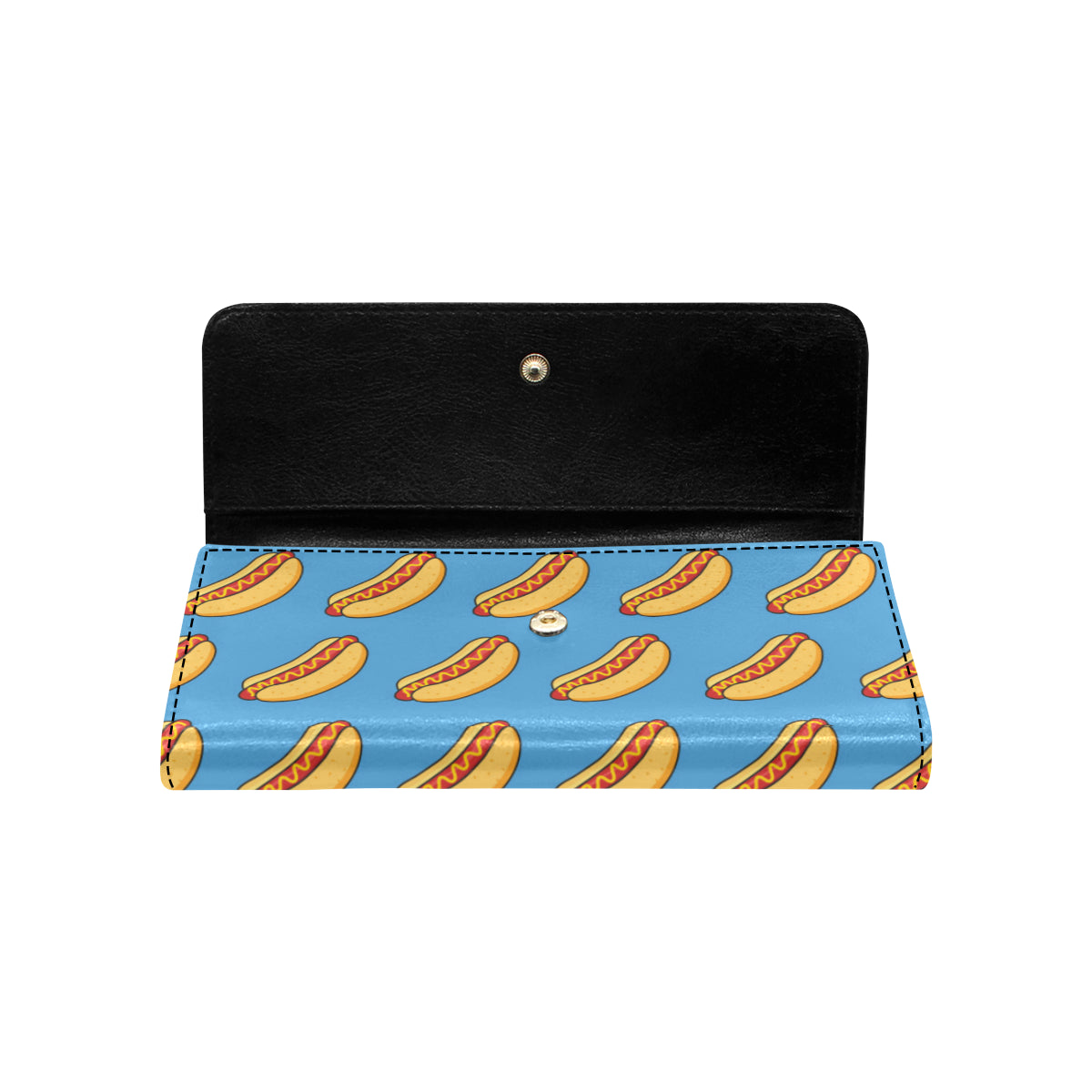 Hot Dog Pattern Print Design 02 Women's Trifold Wallet