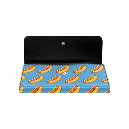 Hot Dog Pattern Print Design 02 Women's Trifold Wallet