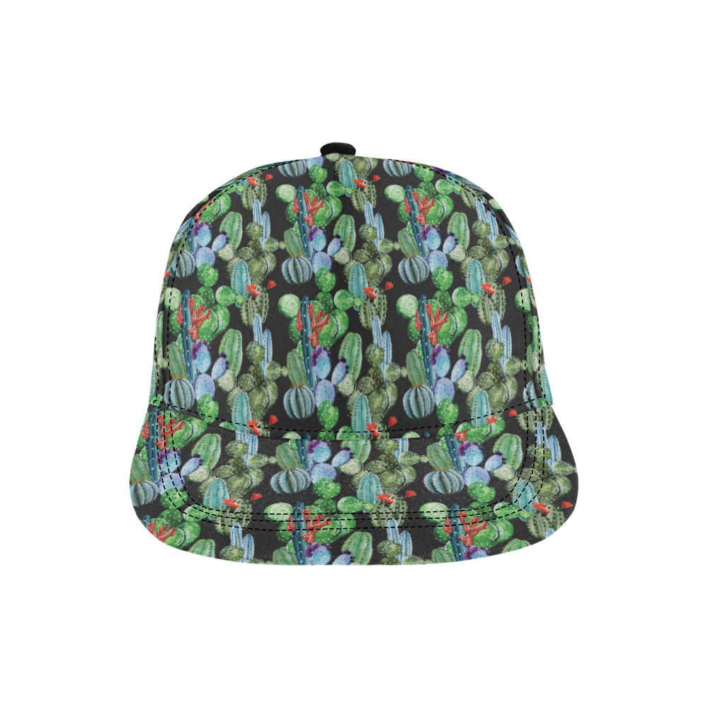 Cactus Watercolor Style Print Snapback Cap