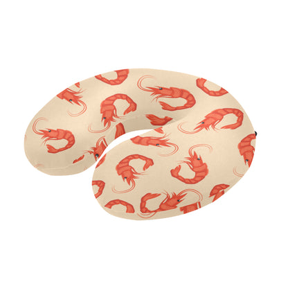 Prawn Pattern Print Design 02 U-Shaped Travel Neck Pillow