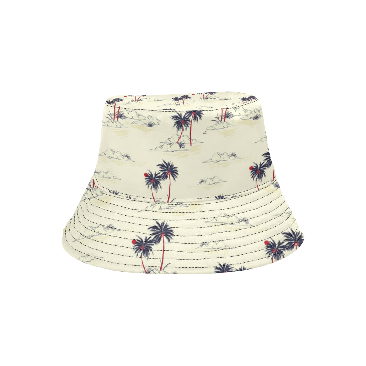 Palm Tree Pattern Print Design PT08 Unisex Bucket Hat