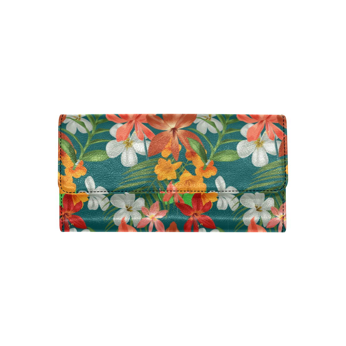 Amaryllis Pattern Print Design AL06 Women's Trifold Wallet