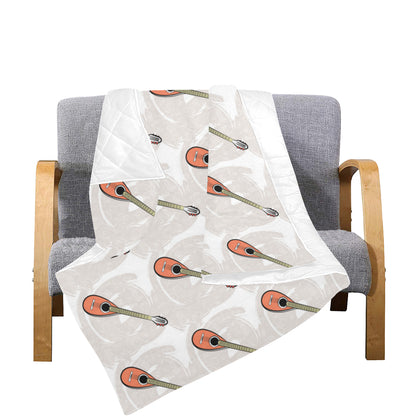 Mandolin Pattern Print Design 03 Premium Quilt