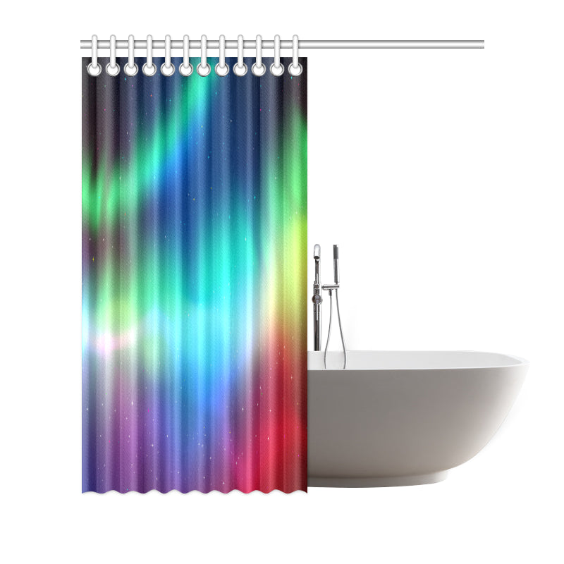 Aurora Borealis Pattern Print Design 02 Shower Curtain