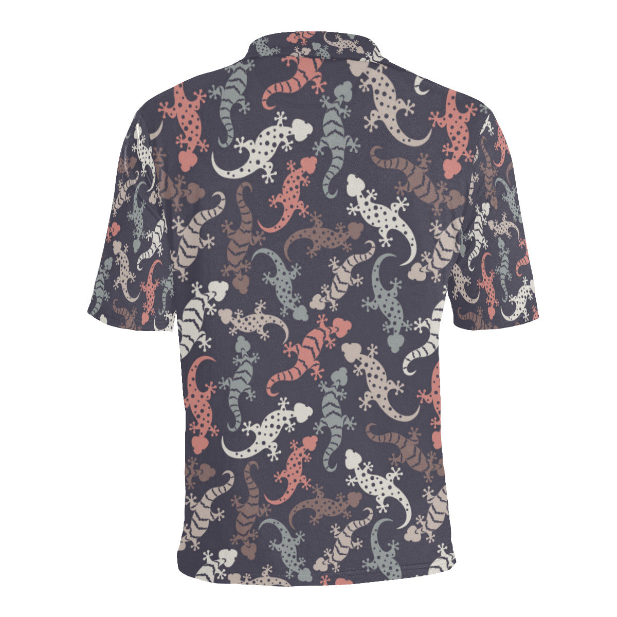 Gecko Pattern Print Design 02 Men Polo Shirt