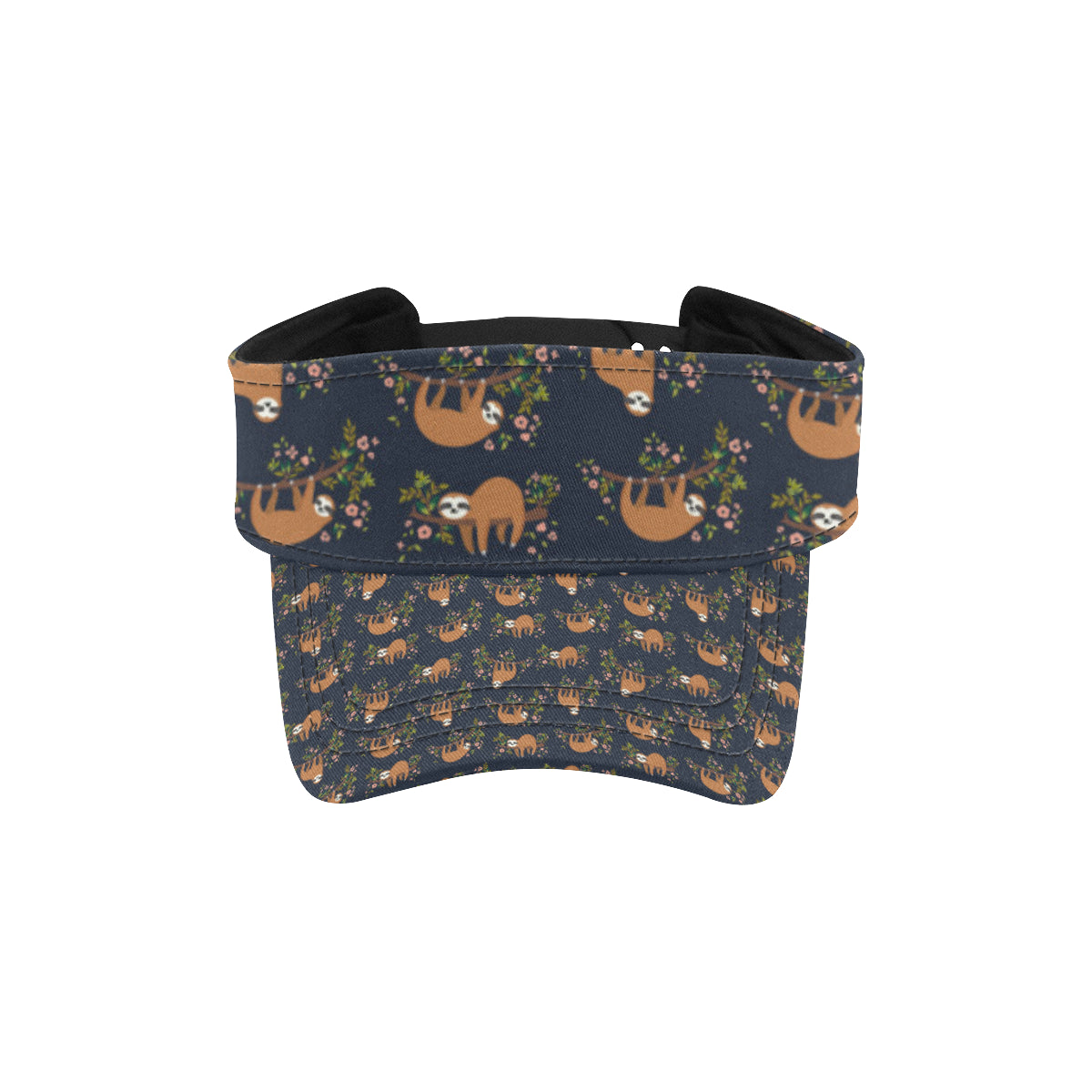 Sloth flower Design Themed Print Unisex Sun Visor