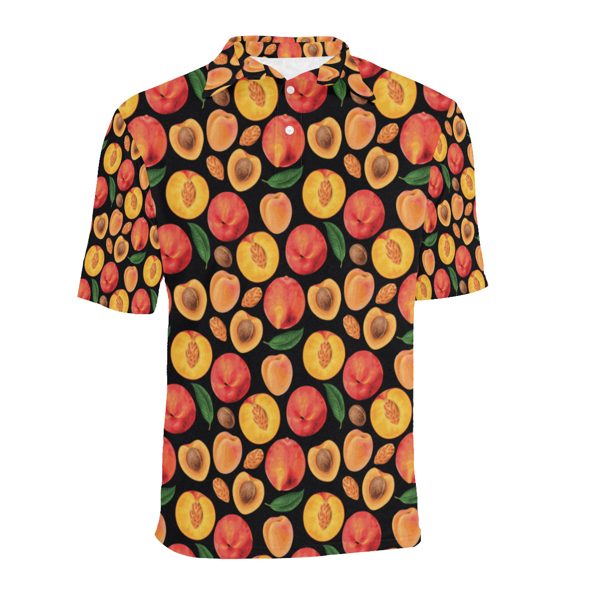 Peach Pattern Print Design A02 Men Polo Shirt