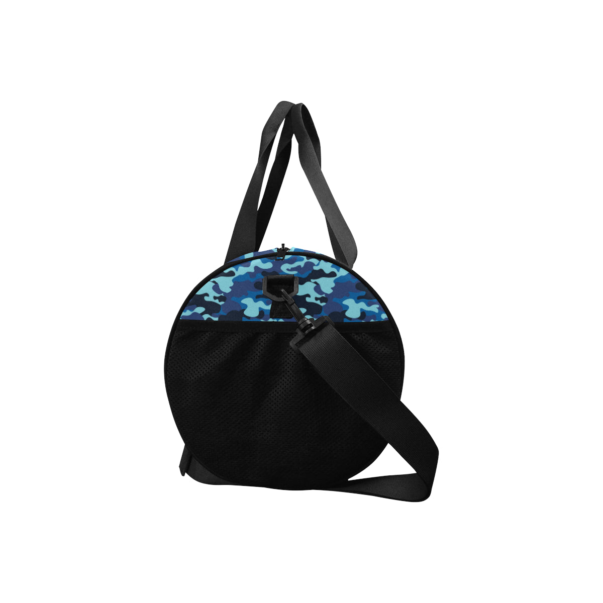 Camo Blue Pattern Print Design 04 Duffel Bag
