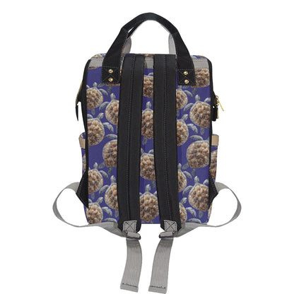 Sea Turtle Pattern Print Design T05 Diaper Bag Backpack