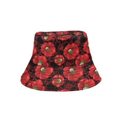 Camellia Pattern Print Design CM06 Unisex Bucket Hat