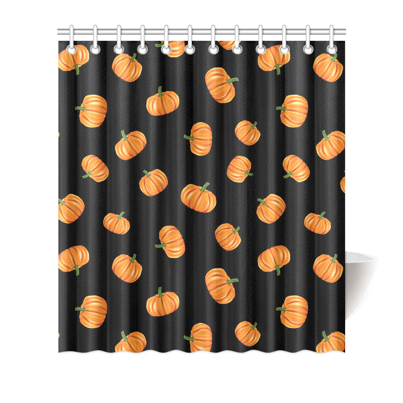 Pumpkin Pattern Print Design A05 Shower Curtain