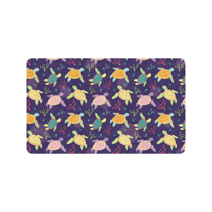 Sea Turtle Color Smile Rubber Doormat