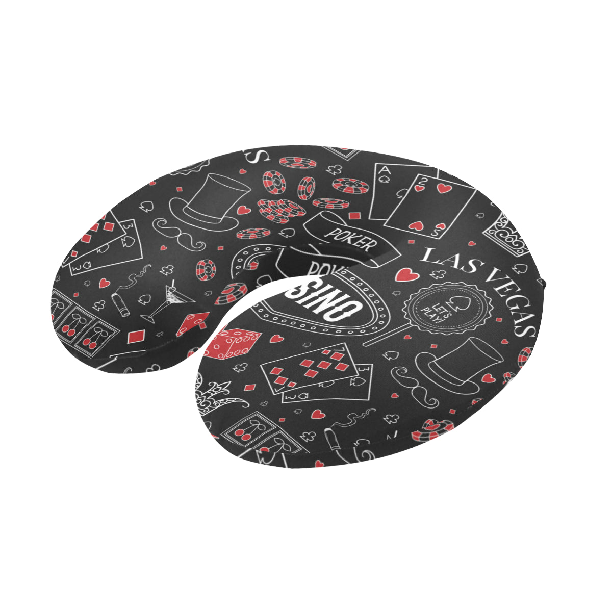 Casino Pattern Print Design 04 U-Shaped Travel Neck Pillow