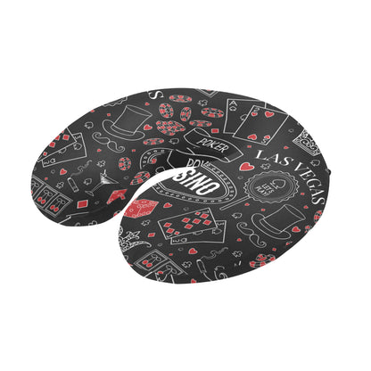 Casino Pattern Print Design 04 U-Shaped Travel Neck Pillow