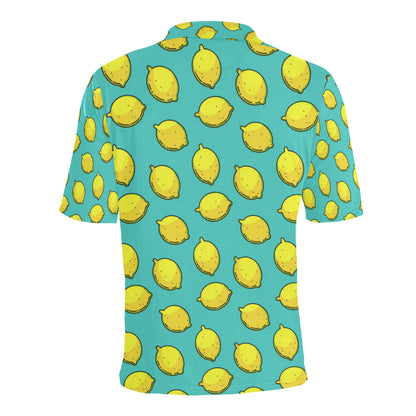 Lemon Pattern Print Design LM04 Men Polo Shirt