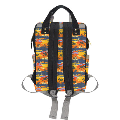 Palm Tree Pattern Print Design PT010 Diaper Bag Backpack