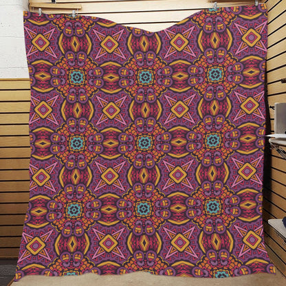 Bohemian Pattern Print Design 10 Premium Quilt