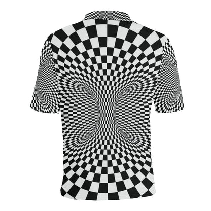 Optical illusion Projection Torus Men Polo Shirt