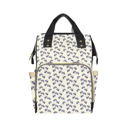 Bee Pattern Print Design 02 Diaper Bag Backpack