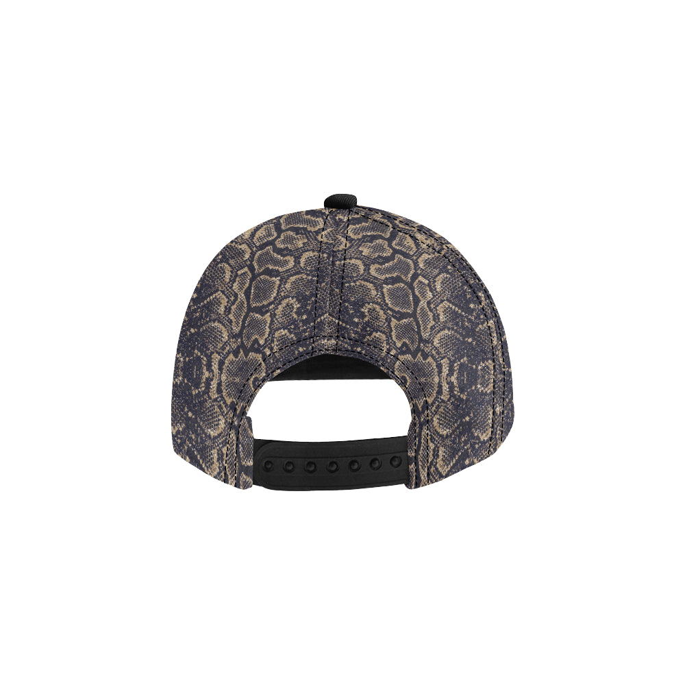 Snake Skin Pattern Print Snapback Cap