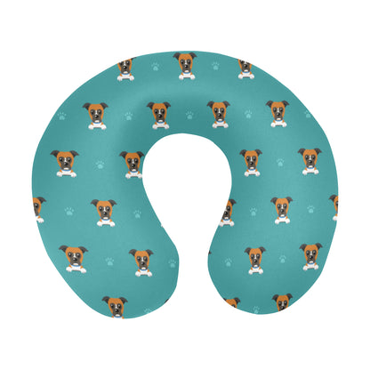 Boxers Pattern Print Design 03 U-Shaped Travel Neck Pillow