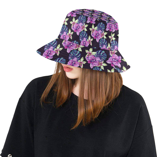 Orchid Pattern Print Design OR010 Unisex Bucket Hat
