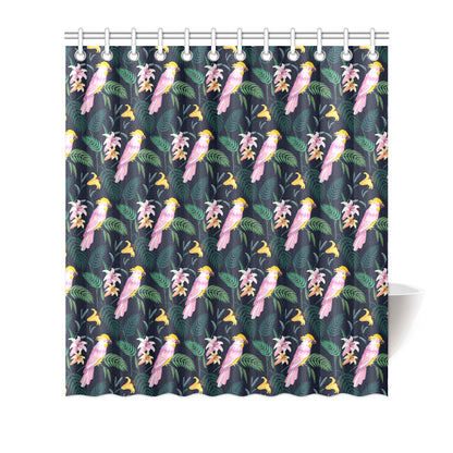 Cockatoo Pattern Print Design 03 Shower Curtain