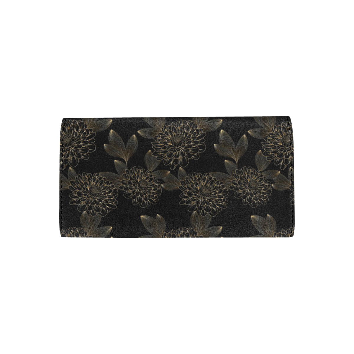 Dahlia Pattern Print Design DH04 Women's Trifold Wallet