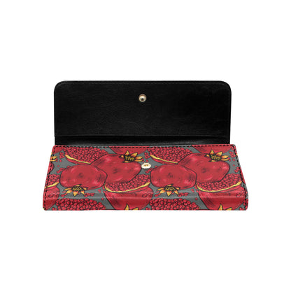 Pomegranate Pattern Print Design PG05 Women's Trifold Wallet