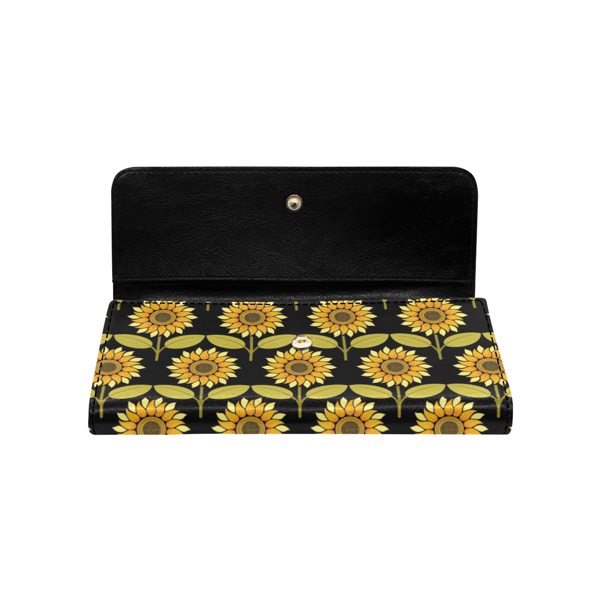 Sunflower Pattern Print Design SF015 Women's Trifold Wallet