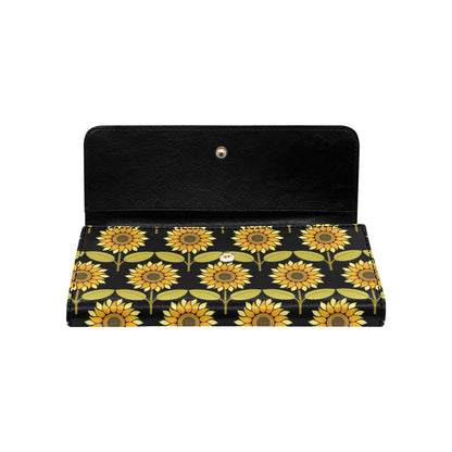Sunflower Pattern Print Design SF015 Women's Trifold Wallet