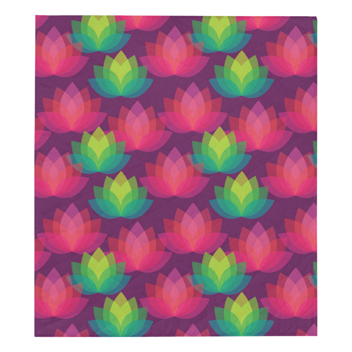 Lotus Pattern Print Design 02 Premium Quilt