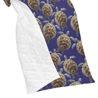 Sea Turtle Pattern Print Design T05 Premium Quilt