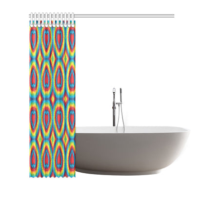 Tie Dye Heart shape Shower Curtain