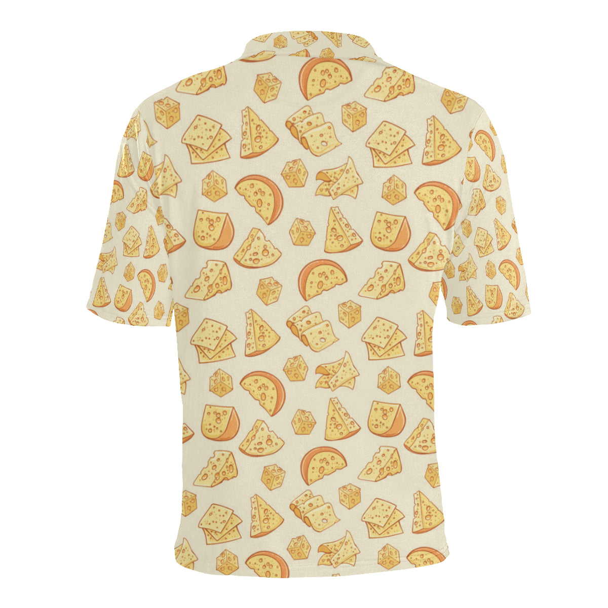 Cheese Pattern Print Design 01 Men Polo Shirt