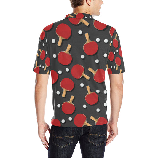 Ping Pong Pattern Print Design A05 Men Polo Shirt