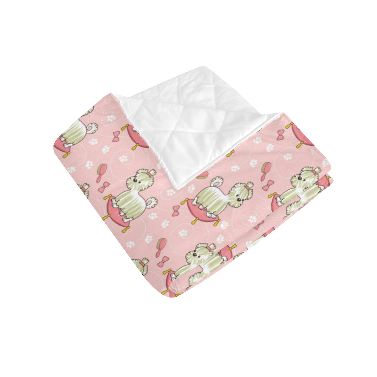Bichons Frise Pattern Print Design 01 Premium Quilt