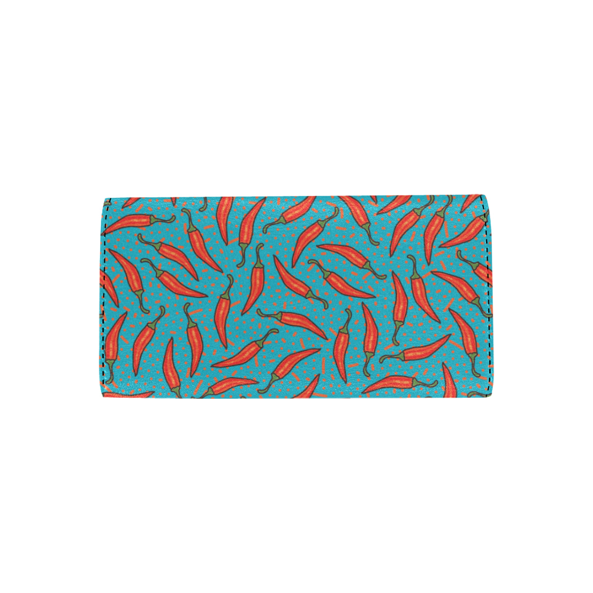 Chilli Pepper Pattern Print Design 05 Women's Trifold Wallet