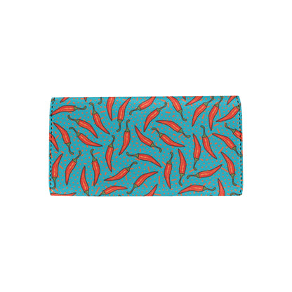 Chilli Pepper Pattern Print Design 05 Women's Trifold Wallet