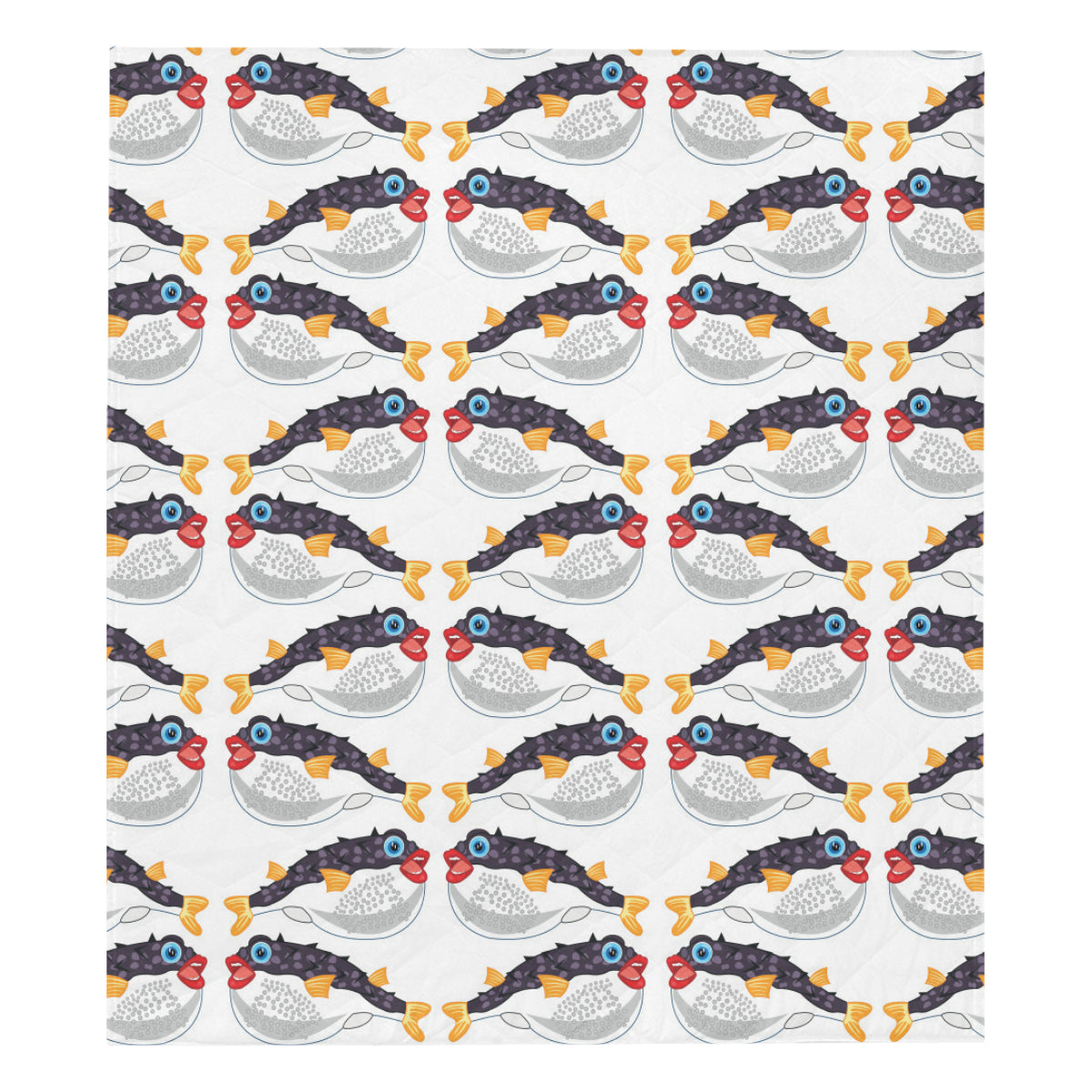 Fugu Pattern Print Design 03 Premium Quilt