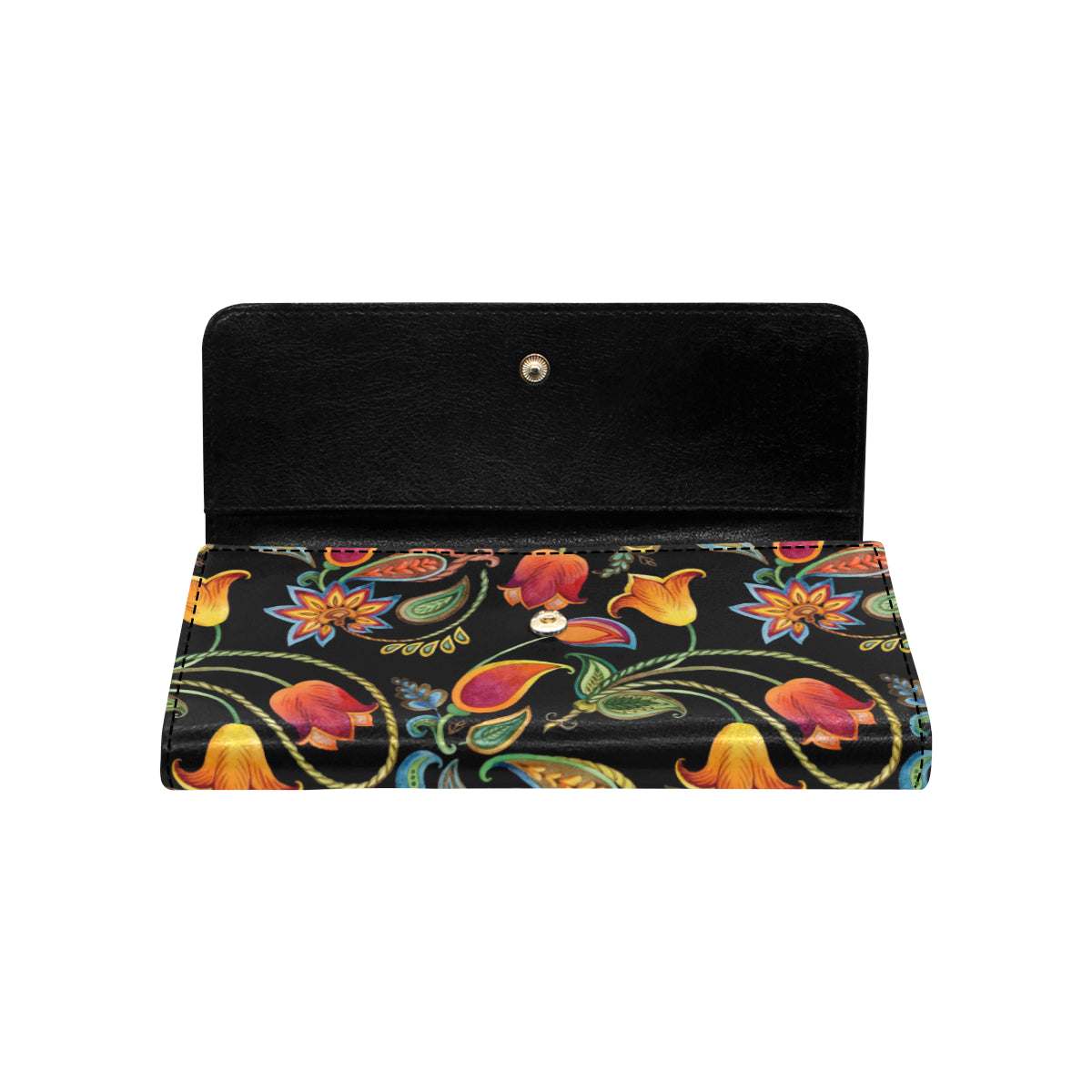 Tulip Boho Pattern Print Design TP09 Women's Trifold Wallet