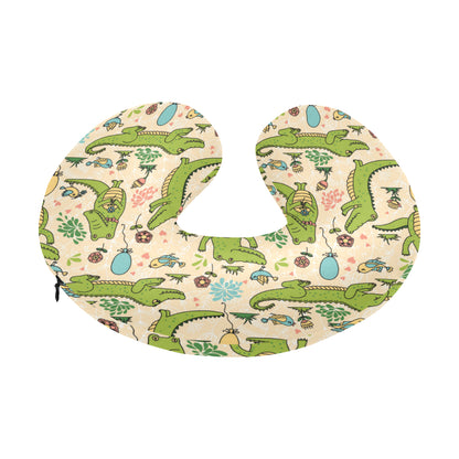 Alligator Pattern Print Design 01 U-Shaped Travel Neck Pillow