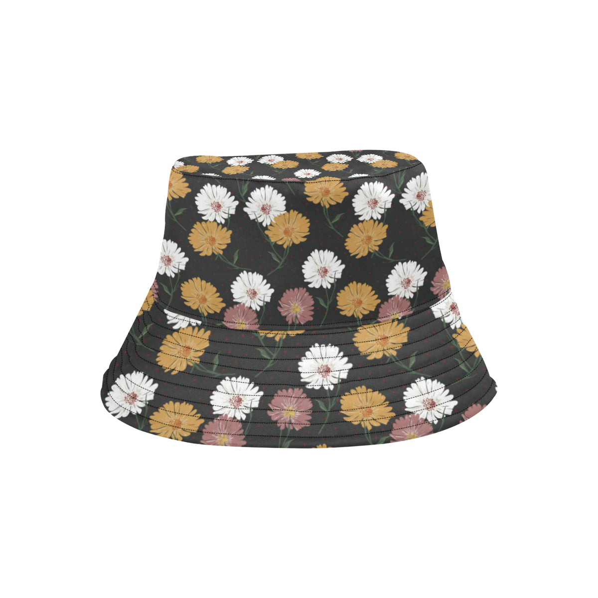 Daisy Pattern Print Design DS04 Unisex Bucket Hat