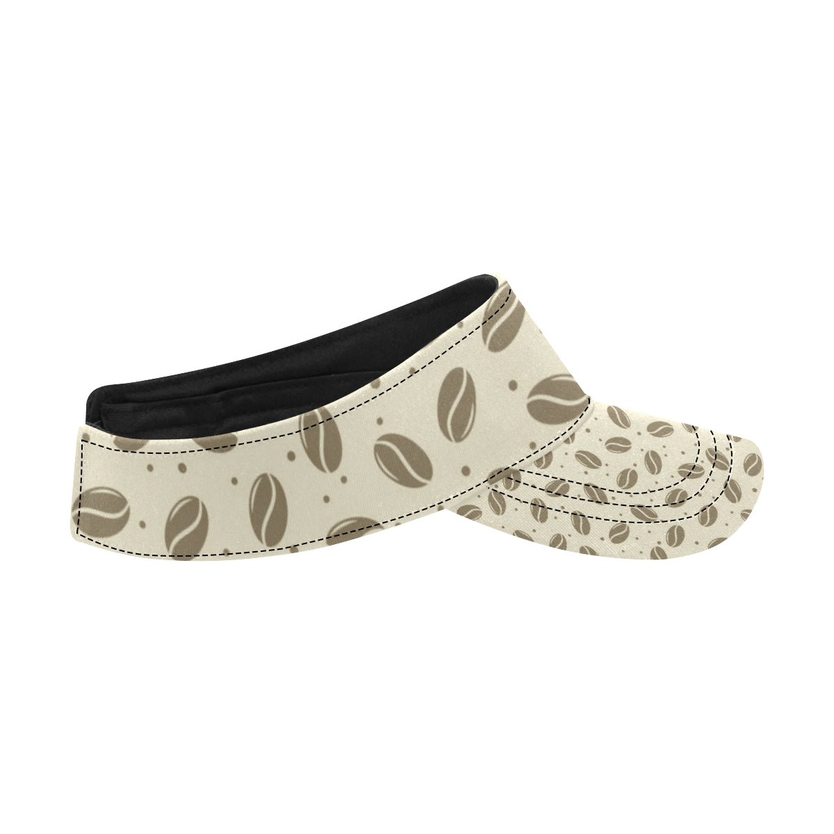 Coffee Pattern Print Design 02 Unisex Sun Visor