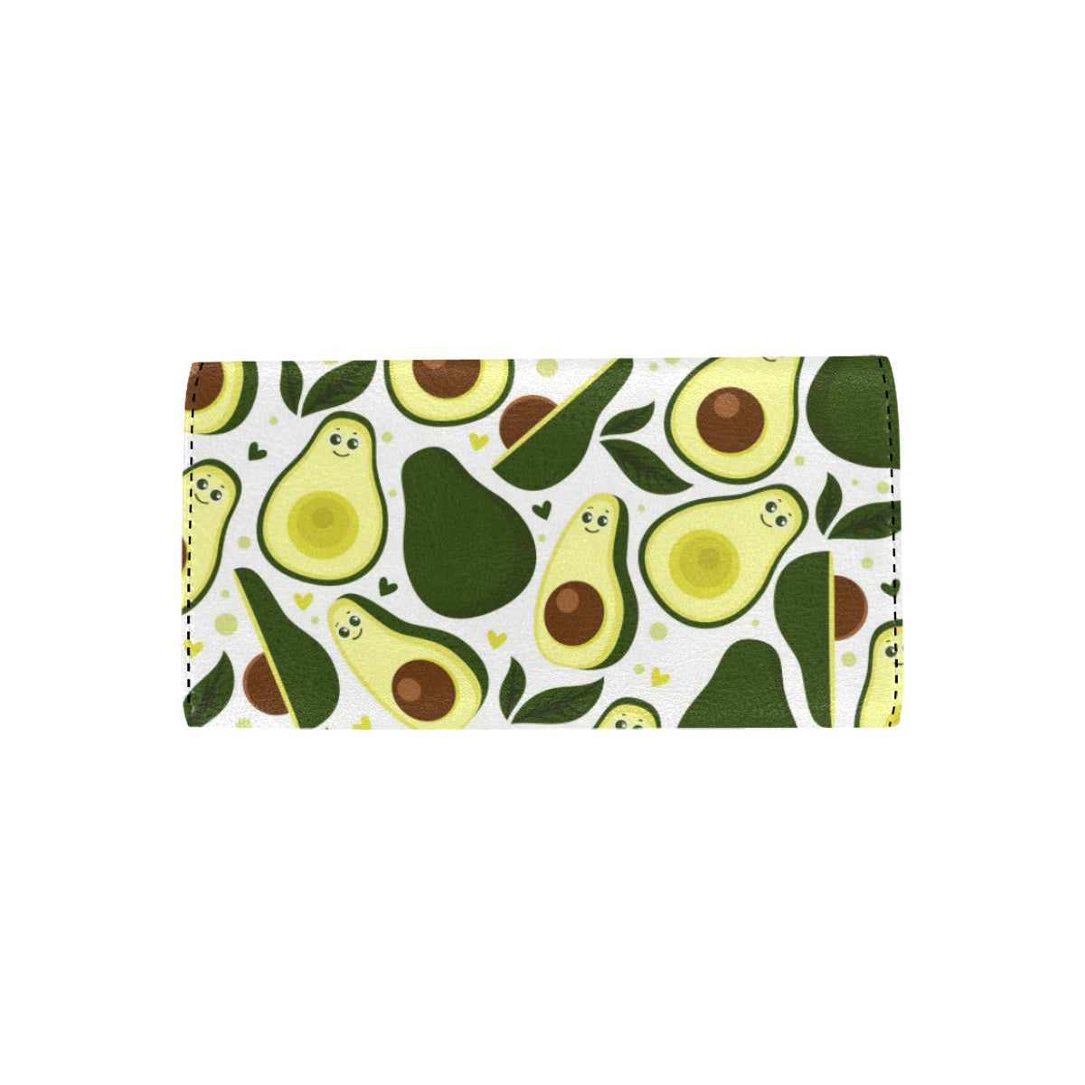 Avocado Pattern Print Design AC06 Women's Trifold Wallet