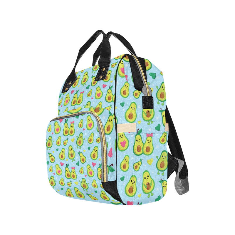 Avocado Pattern Print Design AC09 Diaper Bag Backpack