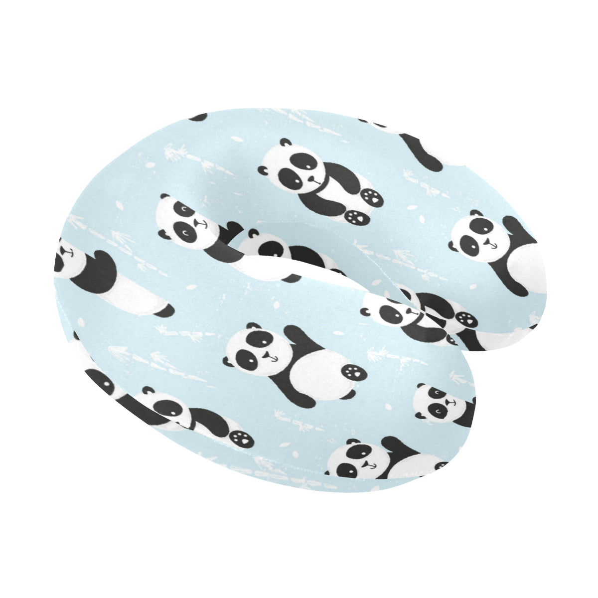 Panda Pattern Print Design A01 U-Shaped Travel Neck Pillow