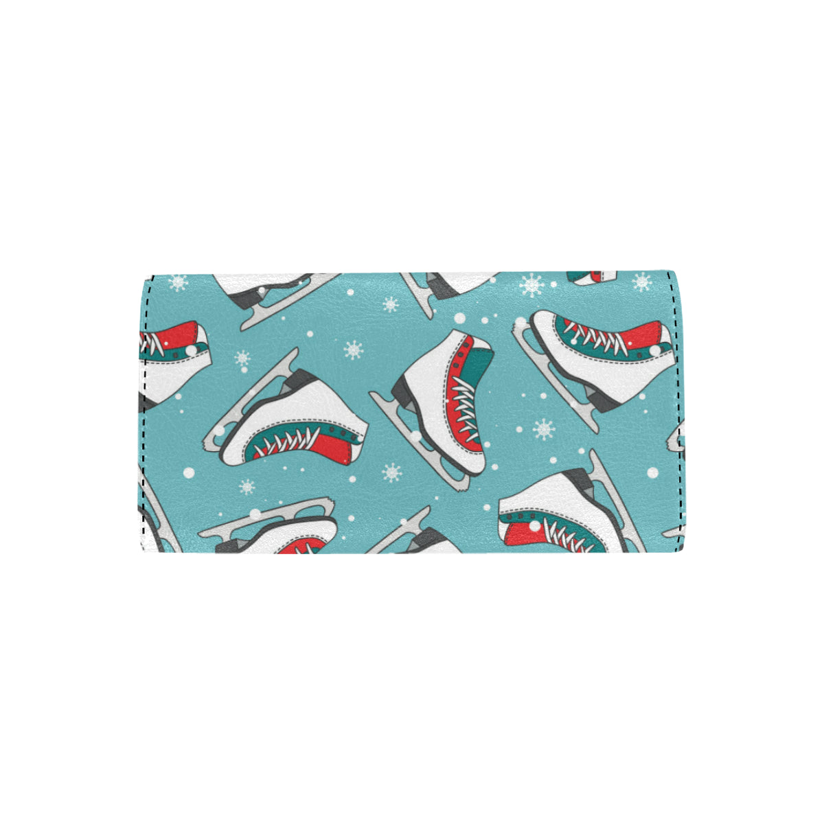 Ice Skate Pattern Print Design 03 Women's Trifold Wallet