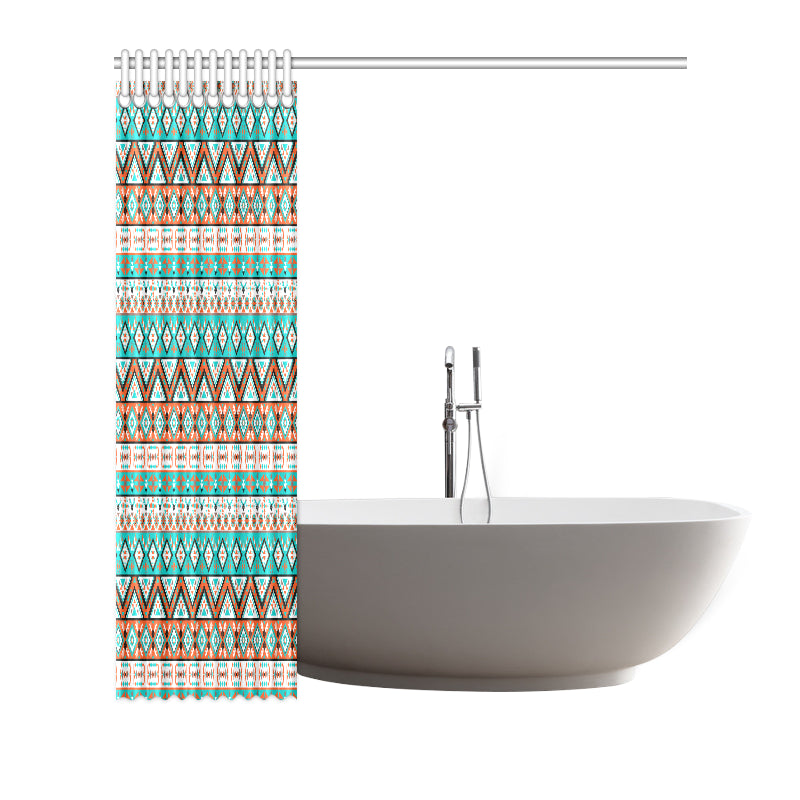 Navajo Style Print Pattern Shower Curtain